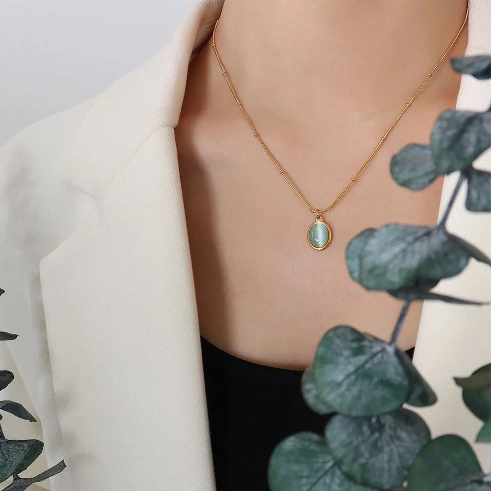 Opal Cat-Eye Necklace