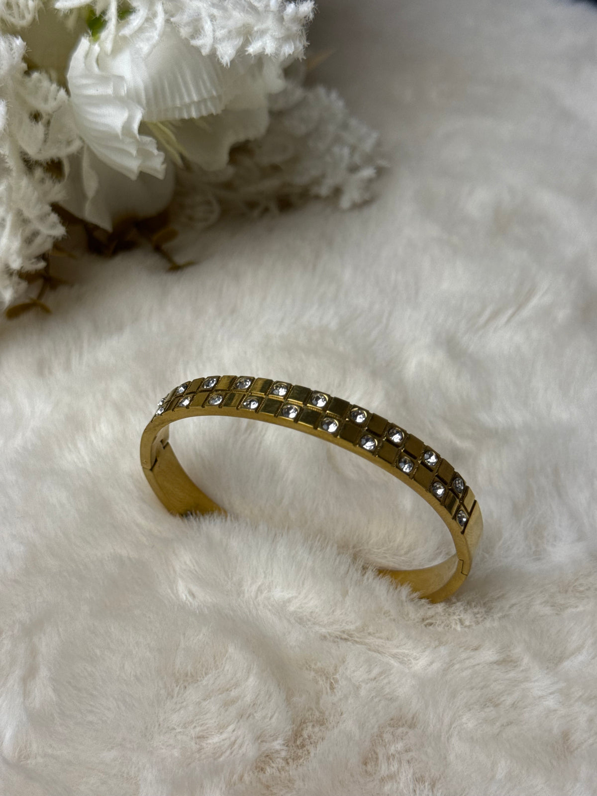 ✨ Luxe Grid Diamanté Cuff