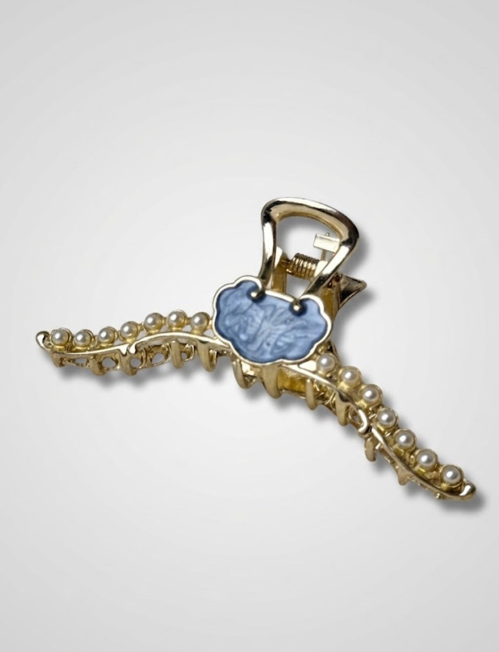 Metallic Marble Claw Clip