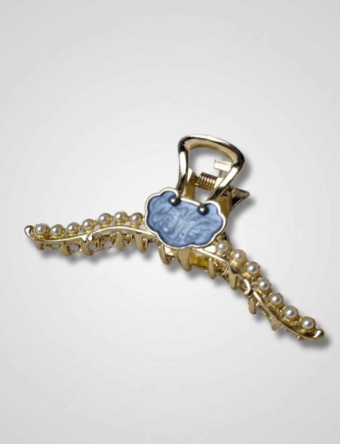 Metallic Marble Claw Clip