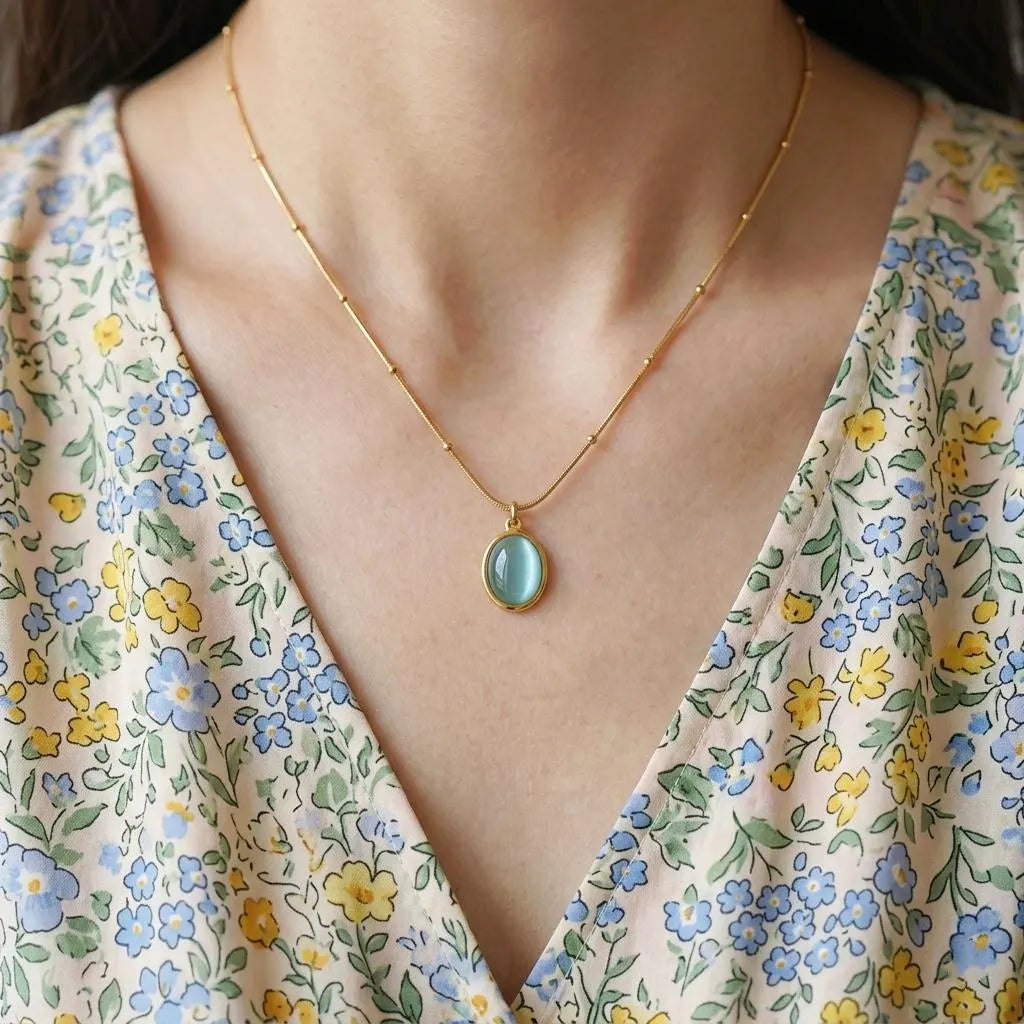 Opal Cat-Eye Necklace