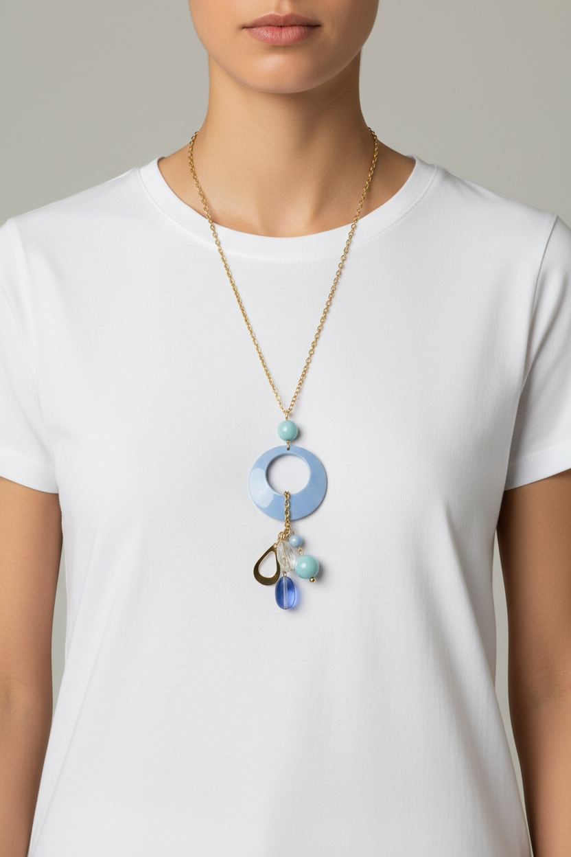 Arctic Tide Long Chain Necklace