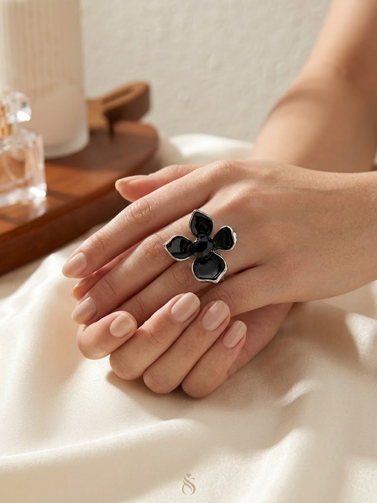 🌸 Rosé Bloom Rings (Multiple Colors)