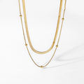 Minimalist Double-Layer Snake Chain Necklace