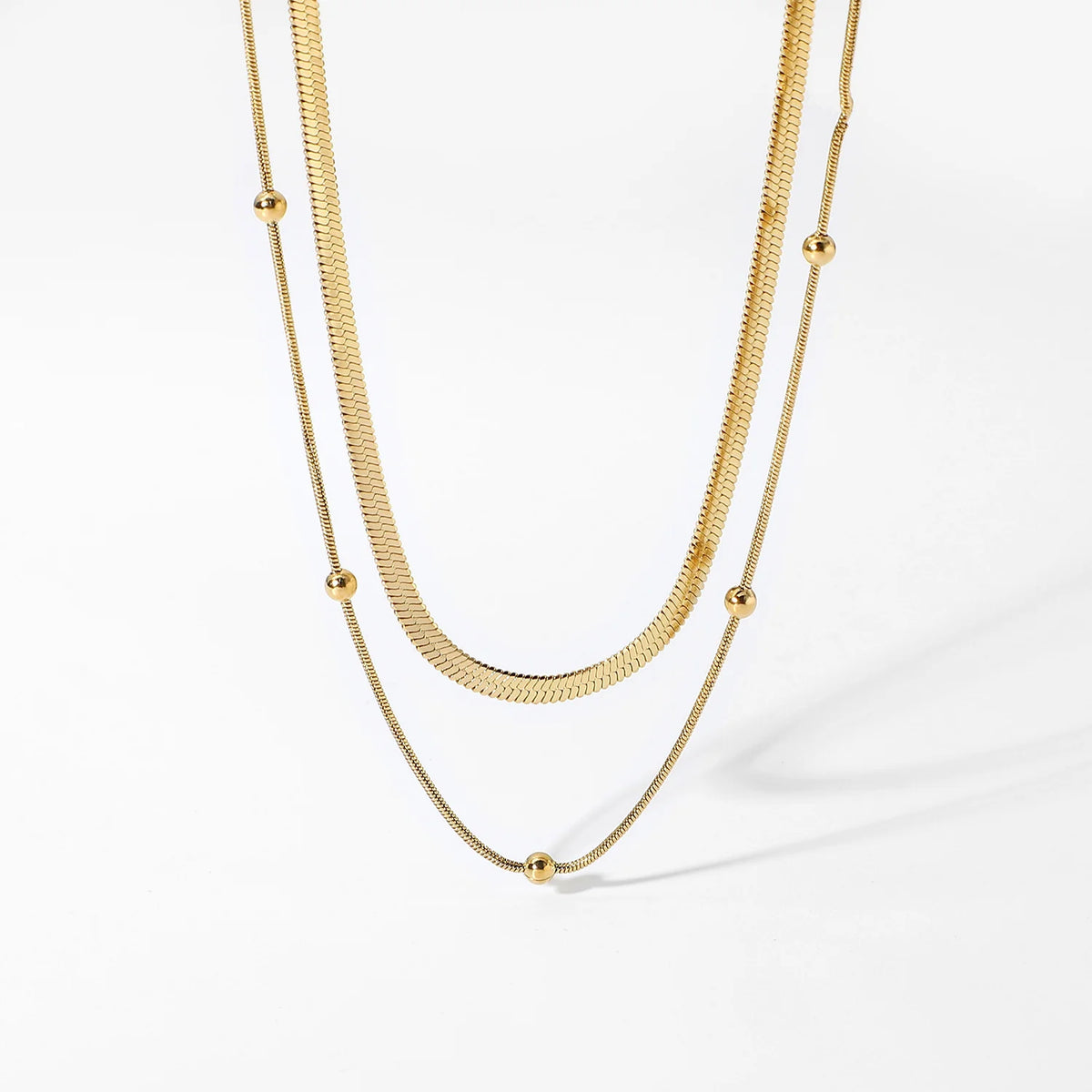 Minimalist Double-Layer Snake Chain Necklace