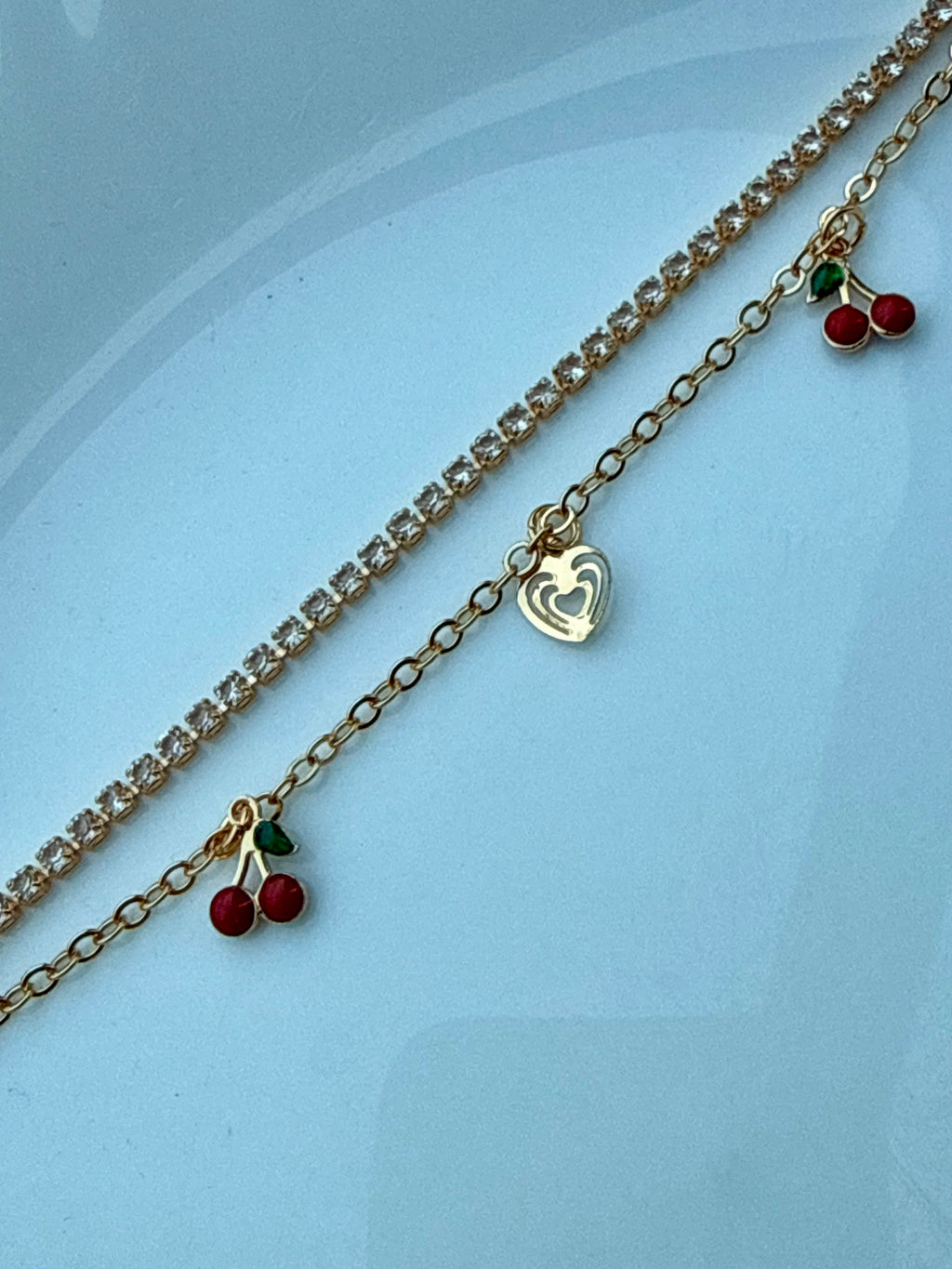 Cherry Kiss Anklet 🍒✨