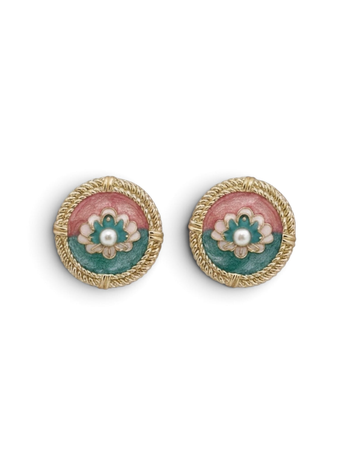 Rosé Bloom Stud Earrings