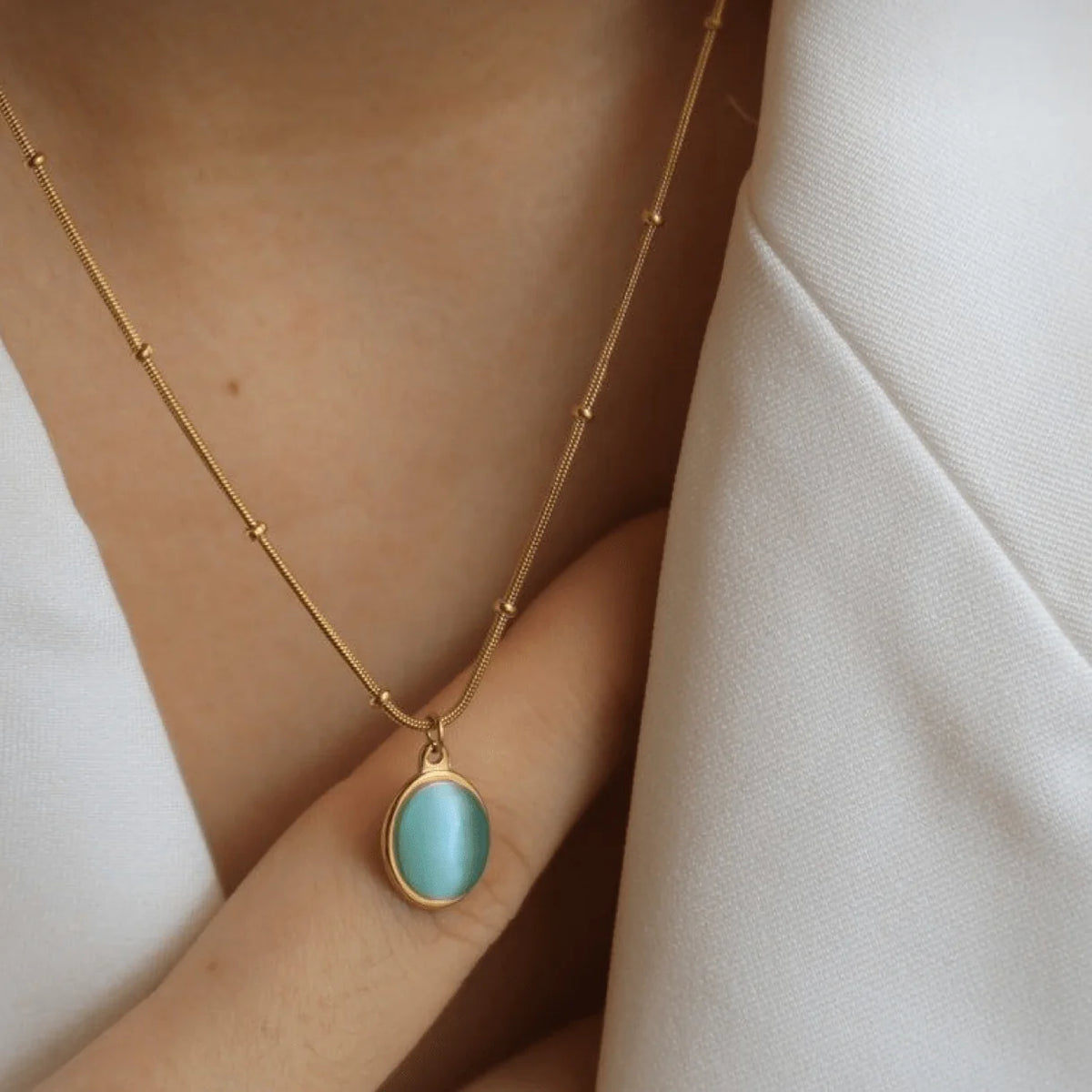 Opal Cat-Eye Necklace