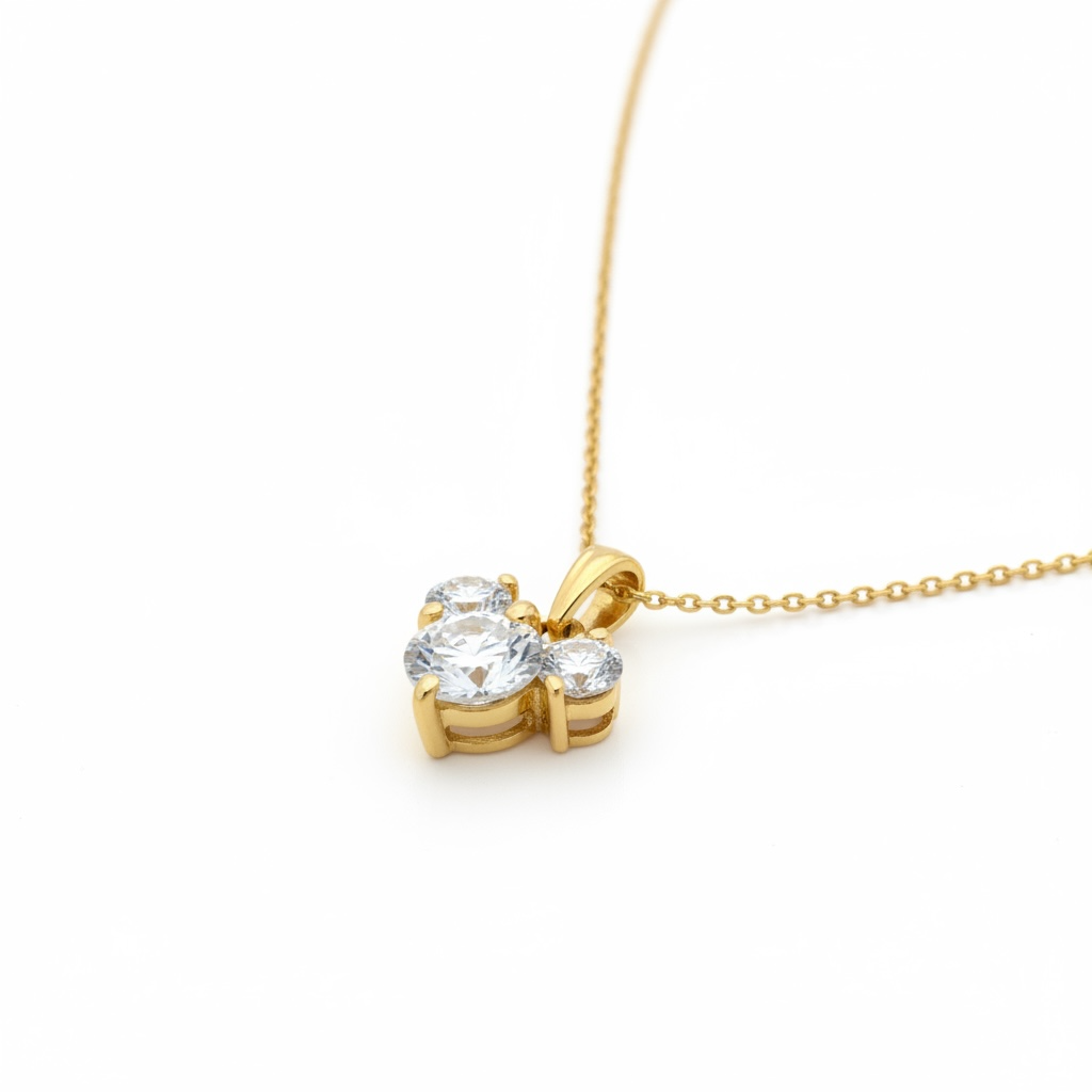 Mickey Solitaire Pendant Necklace