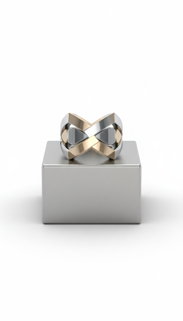 Platinum Geometric Ring