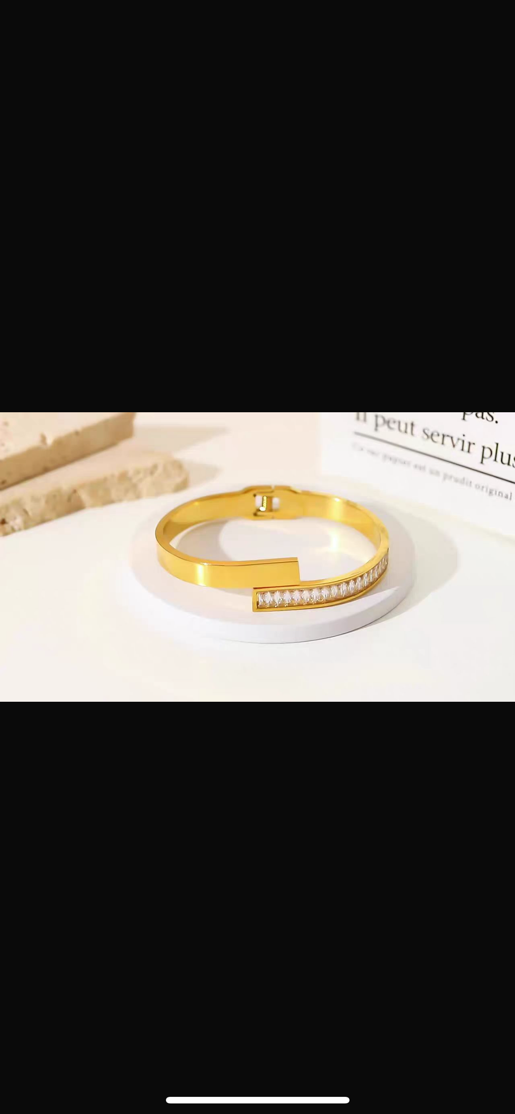 Luxe Bar Zircon Cuff