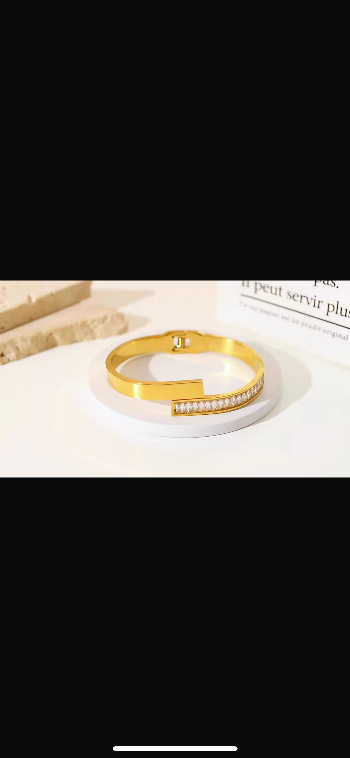 Luxe Bar Zircon Cuff