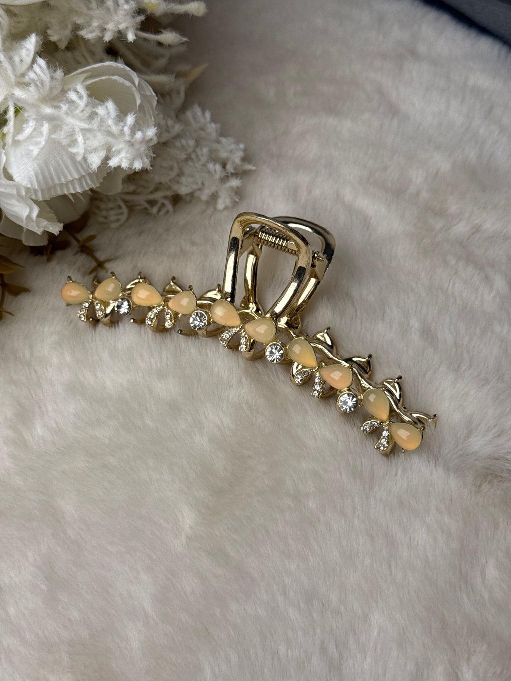 Peach Blossom Claw Clip