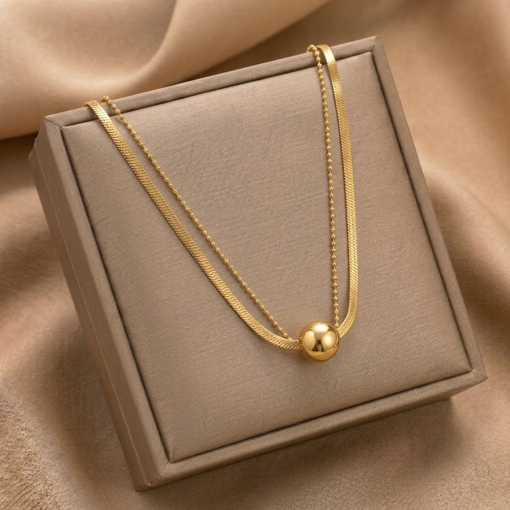 Minimalist Ball Double layer chain