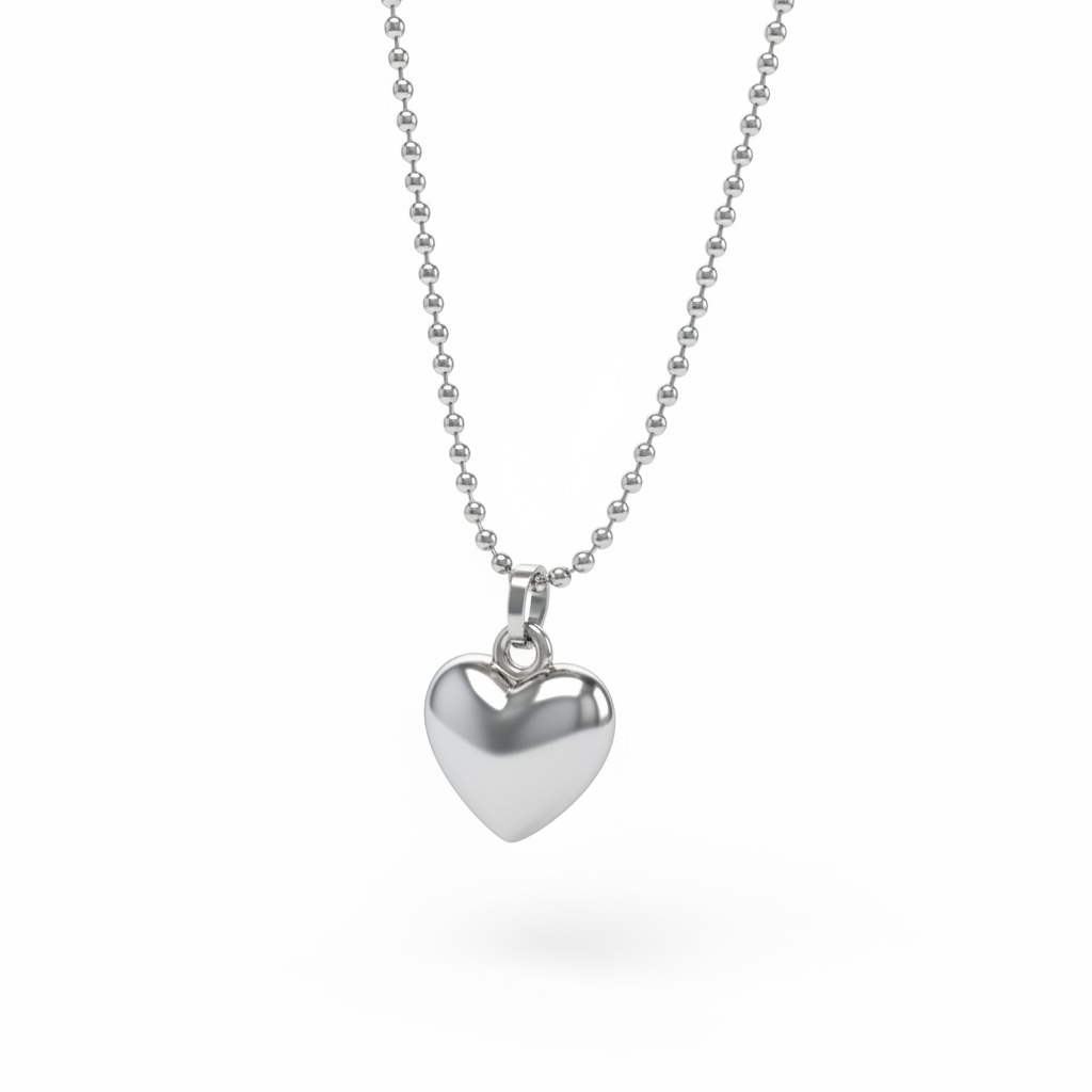 Minimalist Silver Heart Chain ♡