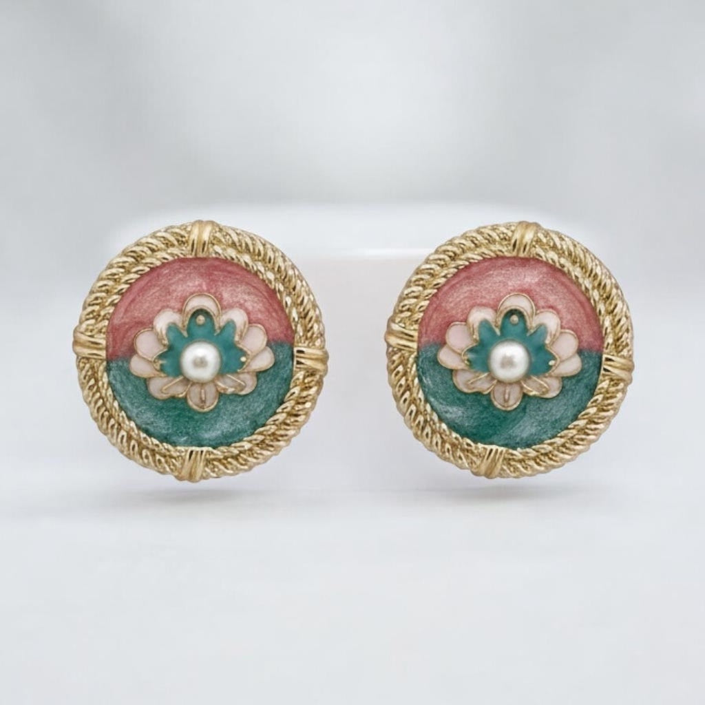 Rosé Bloom Stud Earrings