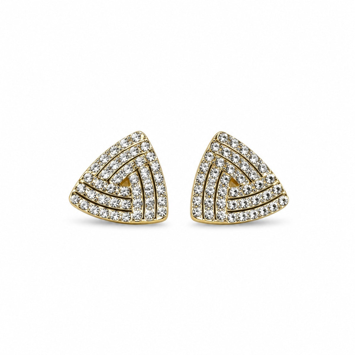 Noir Triangle Stone Studs