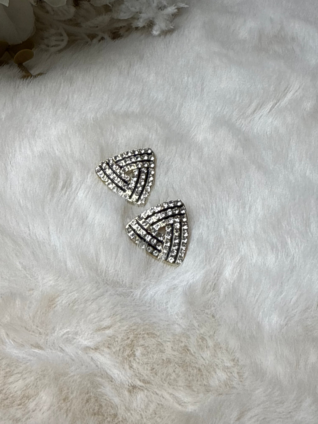 Noir Triangle Stone Studs