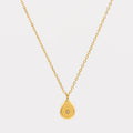 Gold Teardrop Stainless Steel Necklace