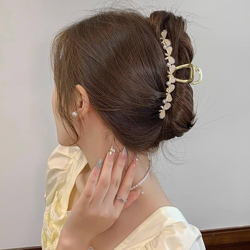 Peach Blossom Claw Clip